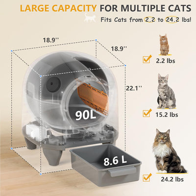 PurifyPaws™ Smart Self-Cleaning Litter Box – Odor-Free, Hands-Free, Fully Automatic