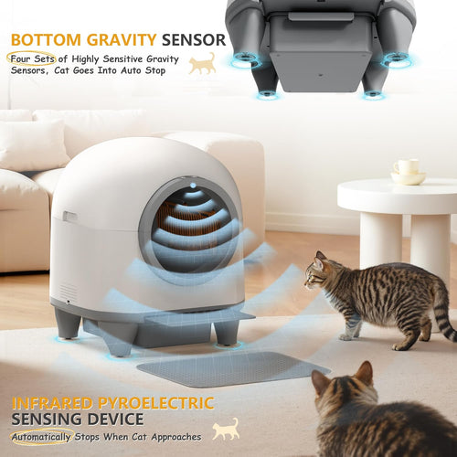 PurifyPaws™ Smart Self-Cleaning Litter Box – Odor-Free, Hands-Free, Fully Automatic