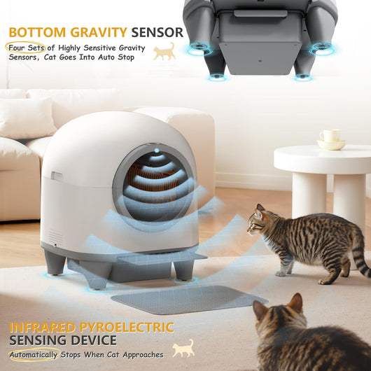 PurifyPaws™ Smart Self-Cleaning Litter Box – Odor-Free, Hands-Free, Fully Automatic